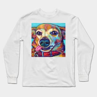 Junior the Chiweenie by artist Robert Phelps Long Sleeve T-Shirt